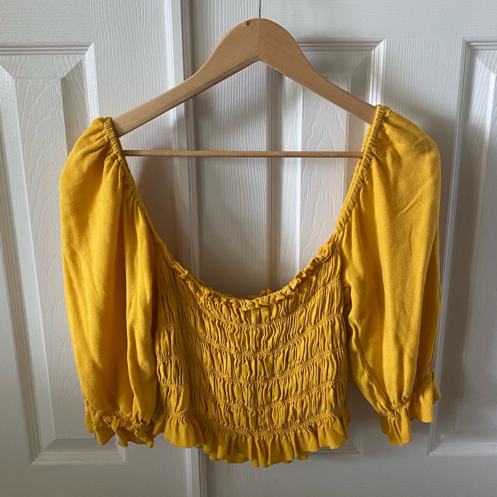 Cropped milkmaid top